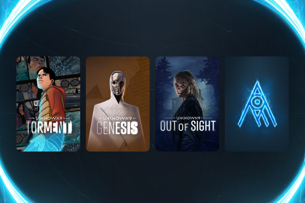 Unknown 9: Out of Sight, Unknown 9: Torment, and Unknown 9: Genesis characters.